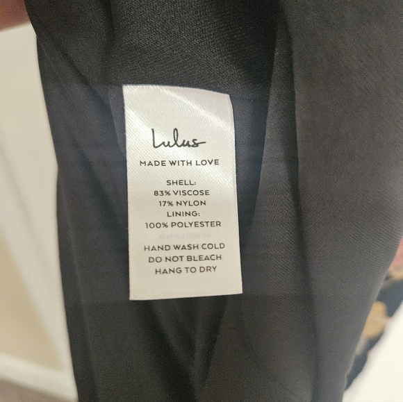 Lulus Gloriously Chic Black Floral Burnout Short Sleeve Midi Dress L - Picture 7 of 7